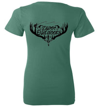 Load image into Gallery viewer, Ladies deep v neck with DuonnOutdoors logo on back
